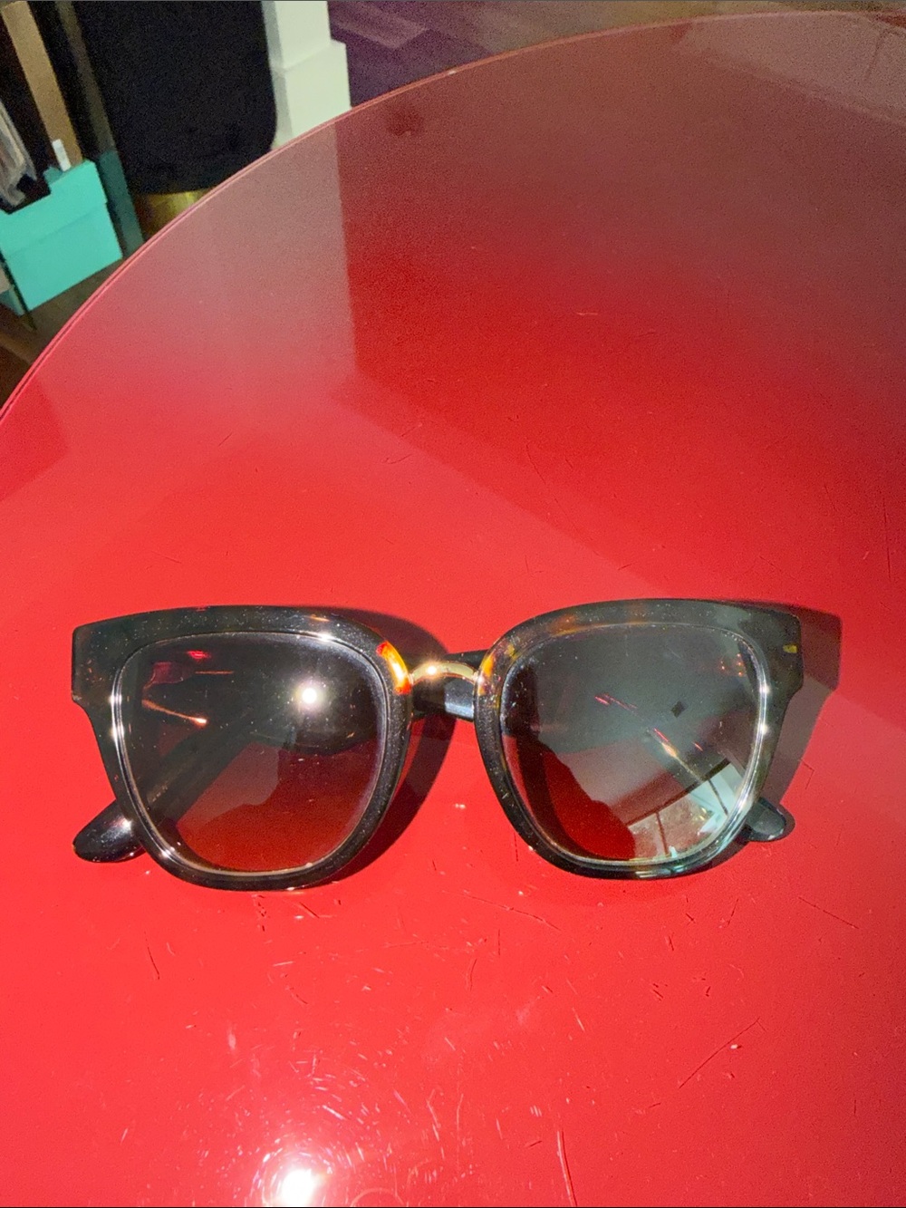 Dolce and Gabbana Black Sunglasses with Gold Accent, tortoise brown - Picture 2 of 8